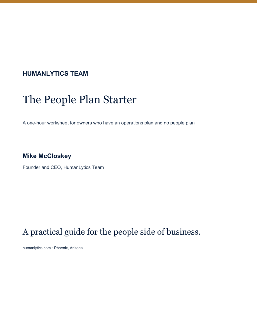 The People Plan Starter cover