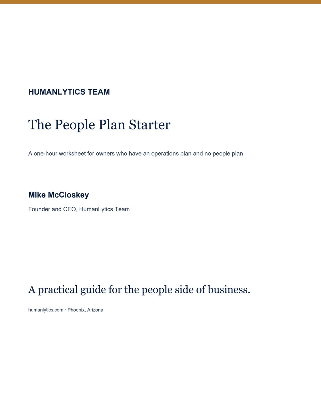 The People Plan Starter cover